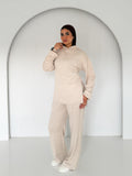 The knit belted set - Cream