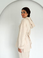 The knit belted set - Cream