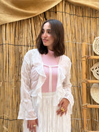 Aura Ruffle Blouse - White
