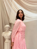 Velora Belt Dress - powder pink