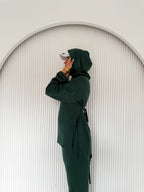 The knit belted set - Emerald Green