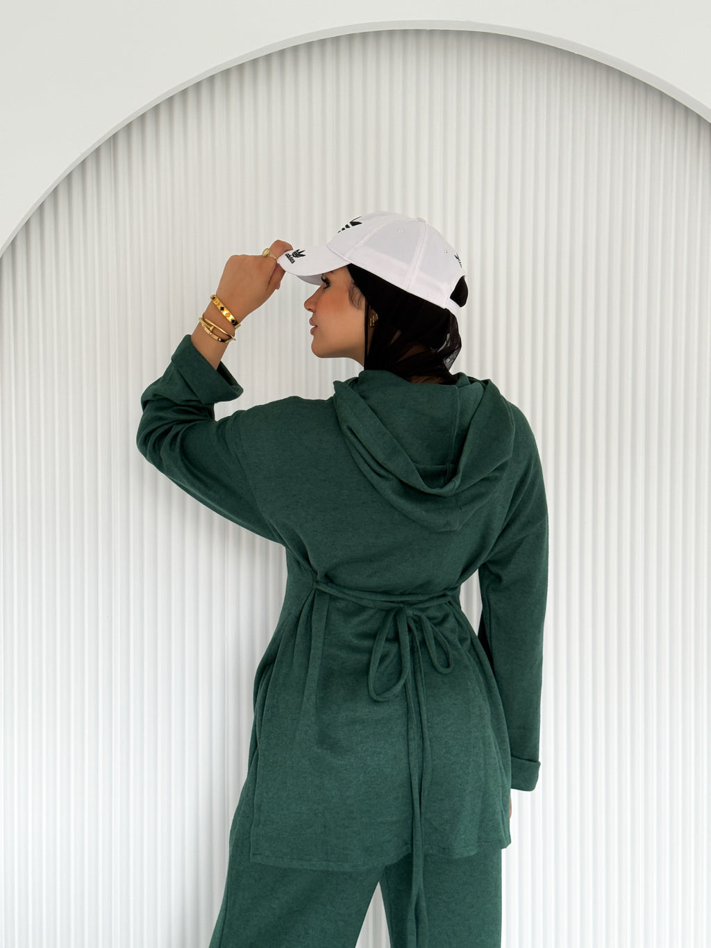 The knit belted set - Emerald Green