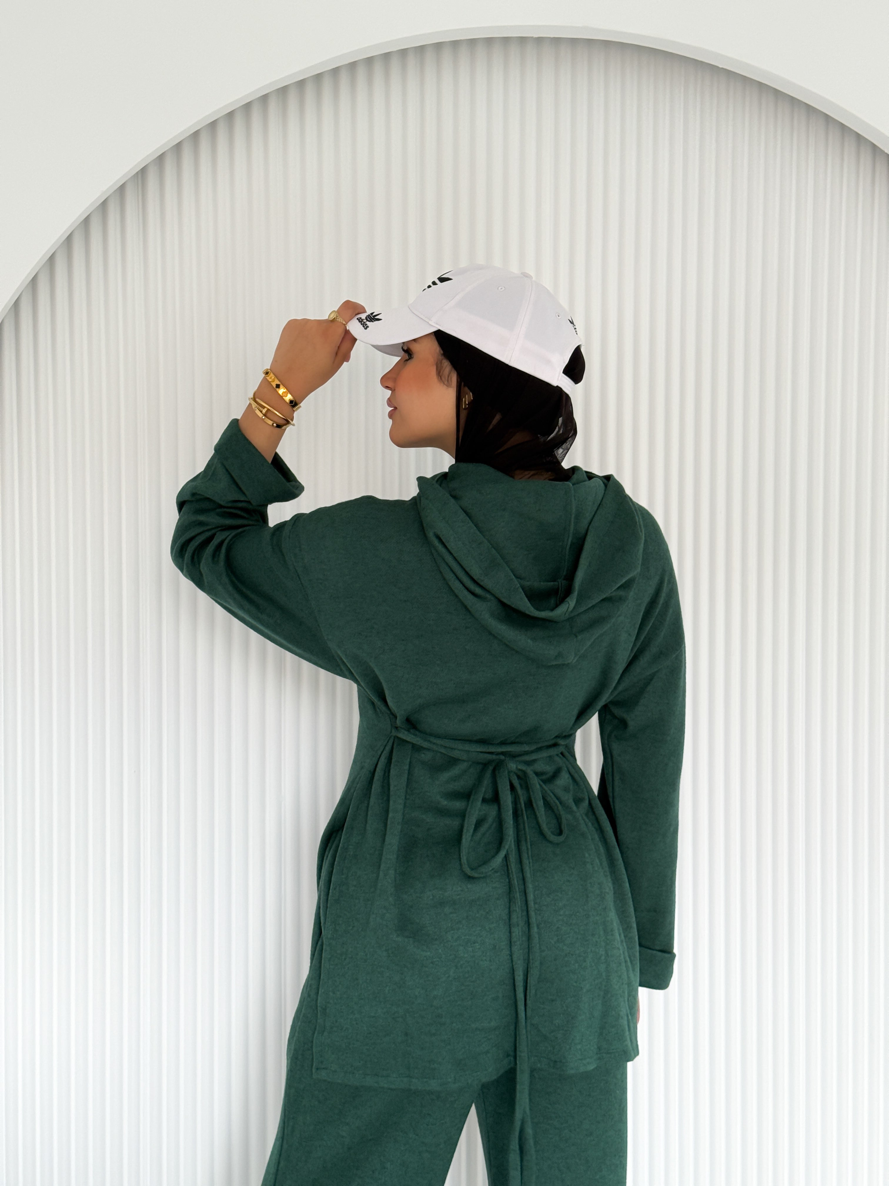 The knit belted set - Emerald Green