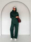 The knit belted set - Emerald Green