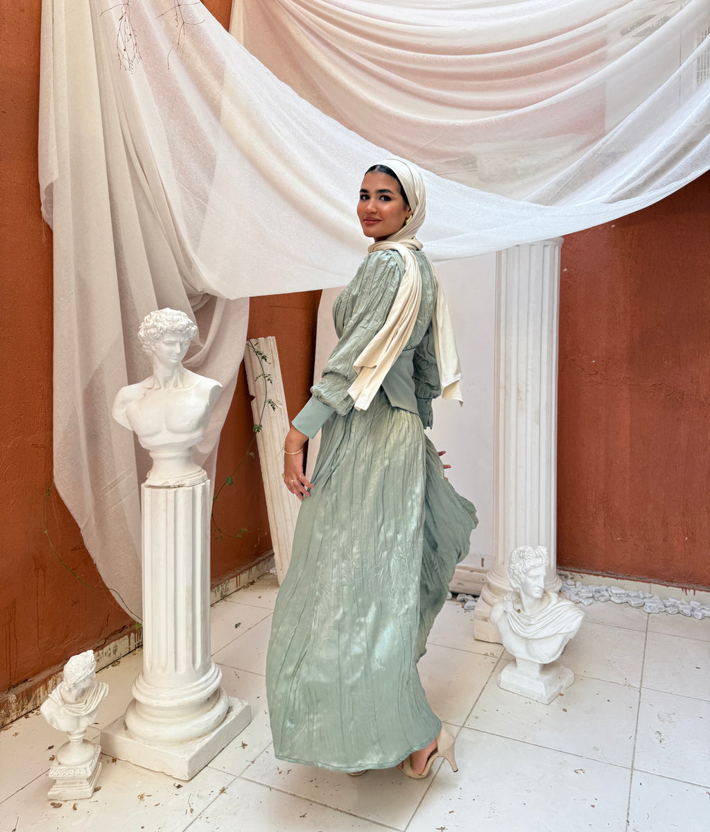 Velora Belt Dress - Mint Green