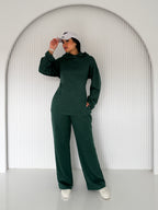 The knit belted set - Emerald Green