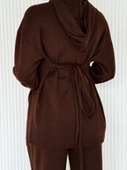 The knit belted set - Chocolate